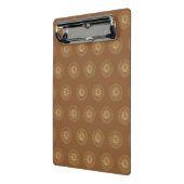 Mocha | Golden Zinnia Flower Medallions Mini Klembord (Angled2)