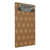 Mocha | Golden Zinnia Flower Medallions Mini Klembord (Schuin)