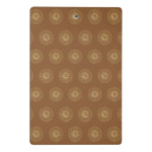 Mocha | Golden Zinnia Flower Medallions Mini Klembord (Achterkant)