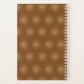 Mocha | Golden Zinnia Flower Medallions Notitieboek (Achterkant)