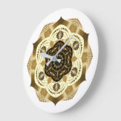 Mocha Goud Mandala Grote Klok (Hoek)