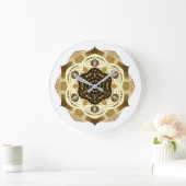 Mocha Goud Mandala Grote Klok (Huis)