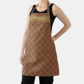 Mocha Goud Vierblad Motief Persoonlijk Schort (Insitu)