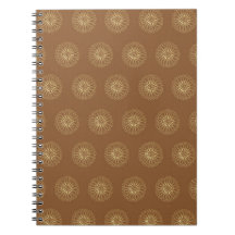 Mocha | Gouden Zinnia Bloem Medaillons