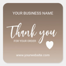 Mocha Gradiënt Bedankt voor Zakelijke Bestelling 