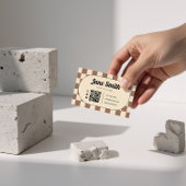 Mocha Groovy Bewerkbaar Visitekaartje voor Studio