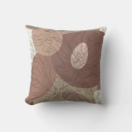 Mocha Hibiscus Botanical Harmony Kussen