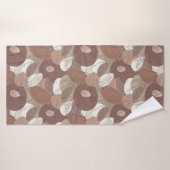 Mocha Hibiscus Botanische Harmonie Gordijn Badhanddoek (Badhanddoek)