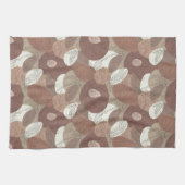 Mocha Hibiscus Botanische Harmonie Gordijn Theedoek (Horizontaal)