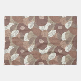 Mocha Hibiscus Botanische Harmonie Gordijn Theedoek