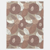 Mocha Hibiscus Botanische Harmonie Groot Fleece Deken (Voorkant)