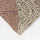 Mocha Hibiscus Botanische Harmonie Groot Fleece Deken (Hoek)