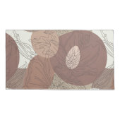 Mocha Hibiscus Botanische Harmonie Koningsgrootte Kussensloop (Achterkant)