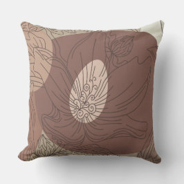 Mocha Hibiscus Botanische Harmonie voor set Kussen