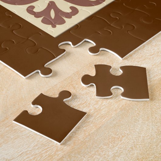 Mocha/Koffee Frosted Cupcake, Lace Background Legpuzzel (Zijkant)