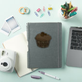 Mocha/Koffee Frosted Cupcake, Lace Background Sticker (iPad Cover)