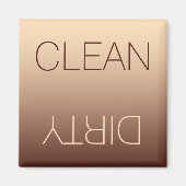 Mocha Koffie & Crème Schoon Vuile Vaatwasser Magne Magneet (Voorkant)