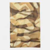 Mocha Latte Brown Abstract Artsy Towel Theedoek (Verticaal)