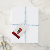 Mocha Latte Kerst Drink Cadeaulabel (Met Touw)