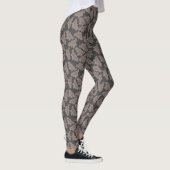 Mocha Leaf Designer Vrouwen Leggings (Rechts)