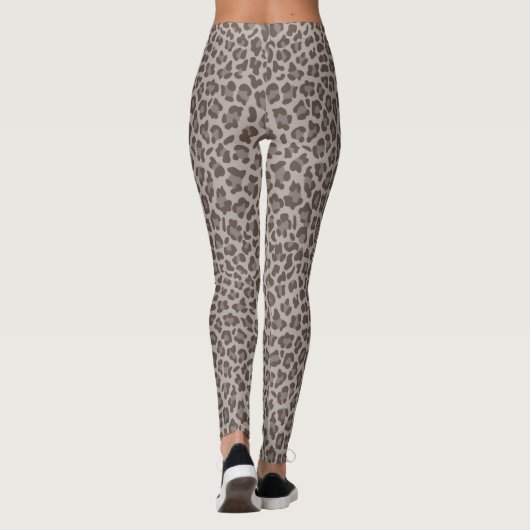 Mocha Leopard Print Women's Leggings (Achterkant)