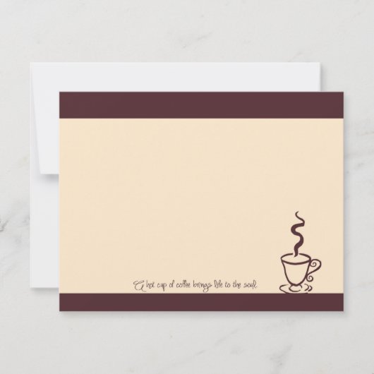 Mocha Life to the Soul Coffee Cup Note Cards Kaart (Voorkant)