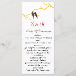 mocha lovebirds Trouwprogramma Programmakaart