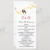 mocha lovebirds Trouwprogramma Programmakaart (Voorkant / Achterkant)