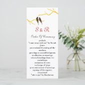 mocha lovebirds Trouwprogramma Programmakaart (Staand voorkant)