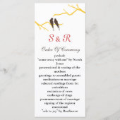 mocha lovebirds Trouwprogramma Programmakaart (Voorkant)