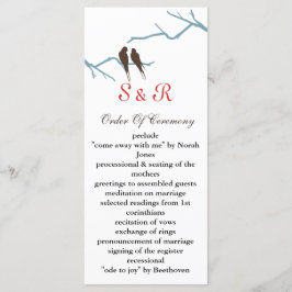 mocha lovebirds Trouwprogramma Programmakaart