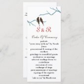 mocha lovebirds Trouwprogramma Programmakaart (Voorkant / Achterkant)