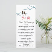 mocha lovebirds Trouwprogramma Programmakaart (Staand voorkant)