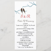 mocha lovebirds Trouwprogramma Programmakaart (Voorkant)