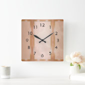 Mocha Marble Panels Vierkante Klok (Huis)