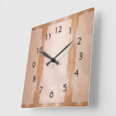 Mocha Marble Panels Vierkante Klok (Hoek)