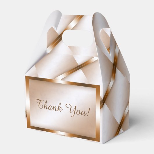 Mocha Marmeren Gable Favor Box Bedankdoosjes (Voorkant Zijde)