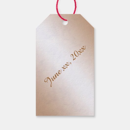 Mocha Marmeren Roos Cadeau Labels Cadeaulabel (Achterkant)