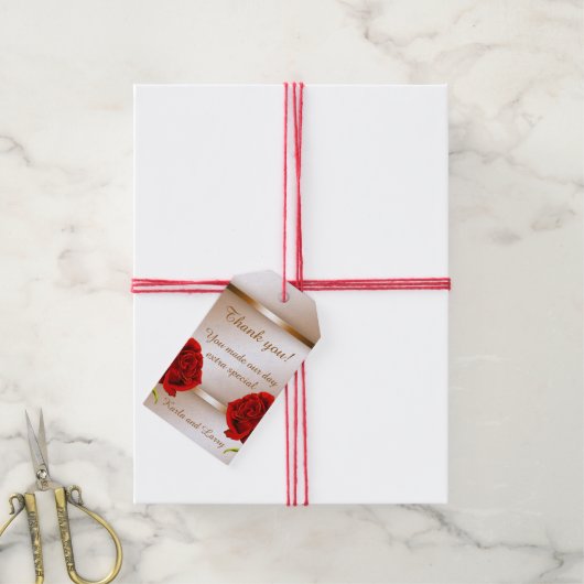 Mocha Marmeren Roos Cadeau Labels Cadeaulabel (Met Touw)