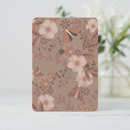 Mocha Meadow Bloom Bedankkaart (Staand voorkant)