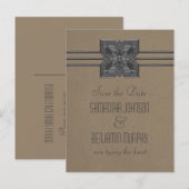 Mocha Medallion Border sparen het Briefkaart van d (Voorkant / Achterkant)
