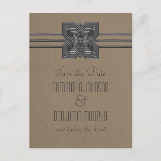 Mocha Medallion Border sparen het Briefkaart van d (Voorkant)