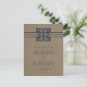 Mocha Medallion Border sparen het Briefkaart van d (Staand voorkant)
