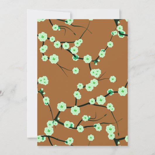 Mocha & Mint Faith Hoop Liefde Bruiloft Uitnodigin Kaart (Achterkant)