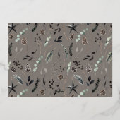 mocha modern scandi elegant script kerstfoto folie feestdagenkaart (Achterkant)