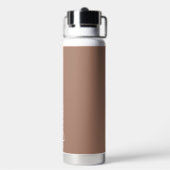 Mocha moderne typografie gepersonaliseerd waterfles (Achterkant)