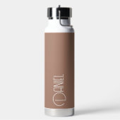 Mocha moderne typografie gepersonaliseerd waterfles (Links)