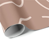 Mocha Mousse Abstracte handgetekende doedelcirkels Cadeaupapier (Rol Hoek)