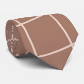 Mocha Mousse Abstracte handgetekende doedellijn (6 Stropdas (Opgerold)