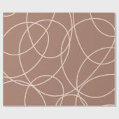 Mocha Mousse Abstracte handgetekende doodles (1) Cadeaupapier (Vlak)